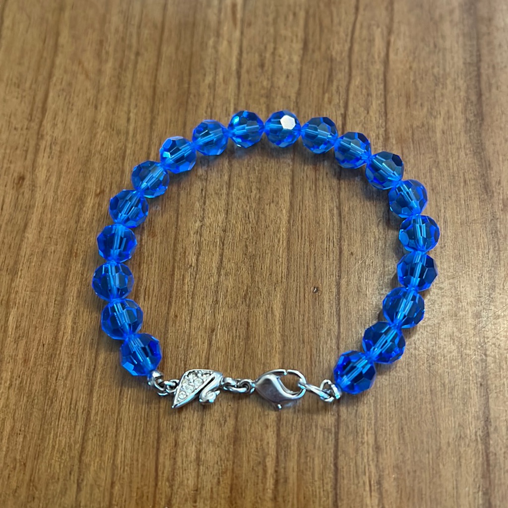 Swarovski Blue Crystal Bead Bracelet